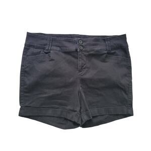 Torrid Size 16 5 Inch Stretch Sateen Mid-Rise Black Shorts Summer Essentials